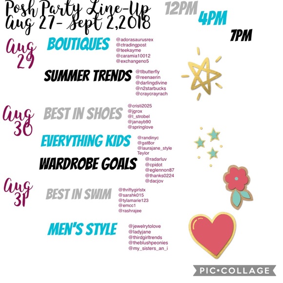 Posh Party Line Up Aug 27-Sep 2 - Picture 2 of 3